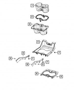Jeep Grand Cherokee WL 21-25 Center Console Cup Holders Type 1