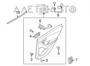 Door trim card rear right Hyundai Elantra UD 11-13 prerest ser