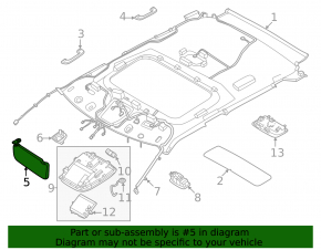 Left visor for Kia EV6 22-24 black