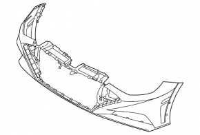 Front bare bumper Hyundai Sonata 20-22 US SEL, SEL Plus, Limited without parking sensors