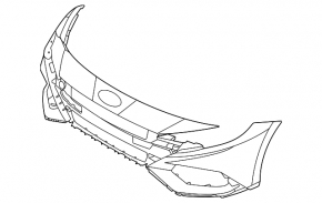 Front bumper bare Hyundai Elantra 21-23 N Line