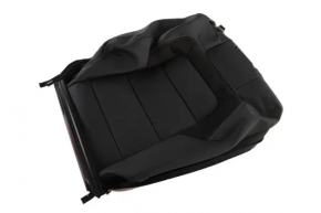 Right 2nd row seat back upholstery for Chevrolet Equinox EV 24-26, black leather, red stitching