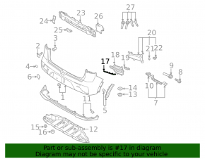 Right rear bumper grille molding for Kia Niro 19-22 EV
