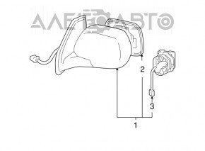 Side mirror left Lexus GX470 03-09