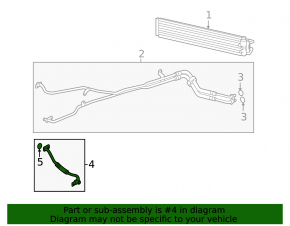 Heat exchanger tube oil Porsche Cayenne 958 11-17