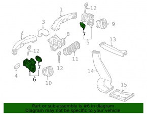 Front panel air duct left Mercedes C-class W205 15-21 with actuator