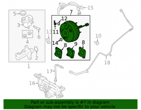 Vacuum booster Ford Explorer 13-19