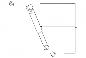 Rear left shock absorber for Nissan Rogue 2012