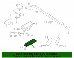 Airbag knee driver left Ford Mustang Mach-E 21-23