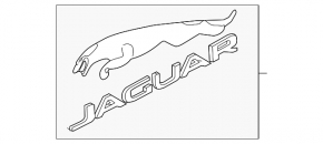 Emblem badge Jaguar tailgate Jaguar F-Pace X761 17-20 chrome