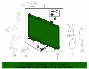 Radiator cooling water Honda Accord 13-17 hybrid