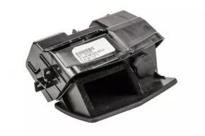 Rear center console pocket box for Cadillac ATS 13-19, black, with cigarette lighter