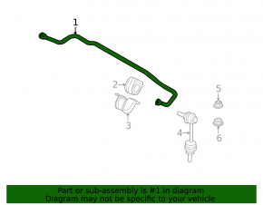 Rear stabilizer BMW X5 E70 07-13 21mm non-adaptive