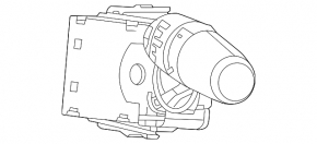 Right steering column switch for Honda Civic XI FE/FL 22-26 with rain sensor