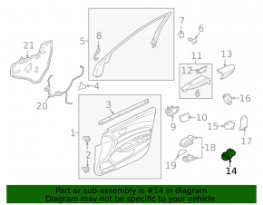 Front Right Window Regulator Acura TLX 15-