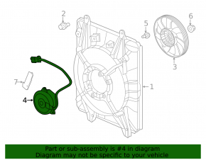 Cooling fan motor right Honda CRV 17-22 1.5T
