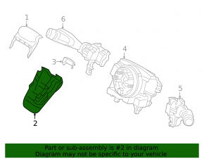 Volvo XC60 18-26 Steering Column Assembly, Black