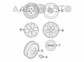 Nissan Rogue Sport 17-22 R16 5x114.3 spare tire