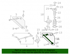 Rear left control arm for Toyota Highlander 08-13 AWD