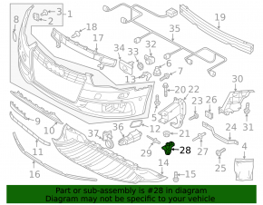 Left TV mount for Audi A6 C7 12-18