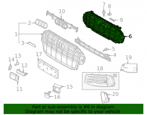 Radiator grill frame grill Audi Q7 20-