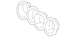 Audi Q7 17-19 grille emblem base