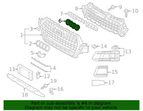 Audi Q7 17-19 grille emblem base