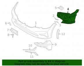 Front Bumper Bracket Left BMW 3 G20 19-22