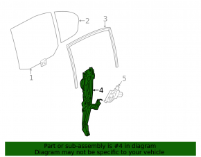 Window lifter with motor rear left BMW 5 F10 11-16