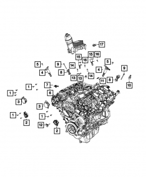 Knock Sensor Dodge Challenger 11-17 3.6 ERB