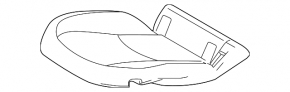 Rear seats, 2nd row, lower right, Toyota Prius 50 Prime 17-22, black leather