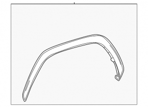 Front right fender arch trim for Lexus LX 22-26 white 085