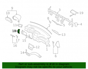Front panel trim left Subaru Impreza WRX GH 09-14 for mirror control, black
