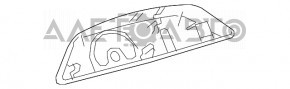Toyota Highlander 14-19 black trunk wiper trapezoid trim, for opening glass