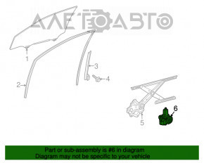 Front Right Window Motor Lexus RX350 RX450h 10-15