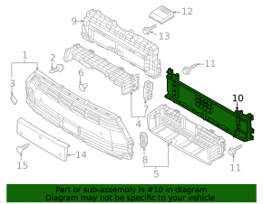 Kia Niro 23-26 HEV, PHEV lower radiator deflector bracket