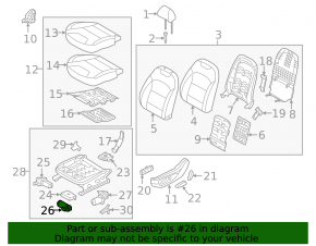 Kia Niro 17-22 HEV, PHEV driver's seat longitudinal adjustment motor with bracket, without frame