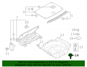 Trunk tray mount for tool Audi A4 B9 17-
