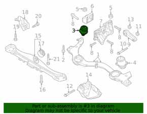 Engine mount right Porsche Cayenne 958 11-17 4.8 Turbo