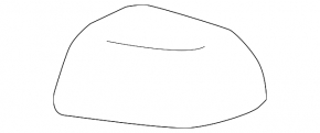 Left side mirror cover for Nissan Leaf 13-17