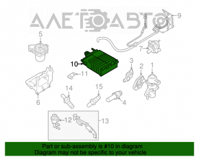 Carbon canister absorber, bare, Ford Focus USA 2011