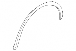 Rear left fender arch trim for Porsche Cayenne 20-26 Coupe, structure