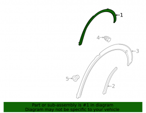 Rear left fender arch trim for Porsche Cayenne 20-26 Coupe, structure