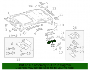 Ceiling handle rear left Mercedes W213 E 17-23 black