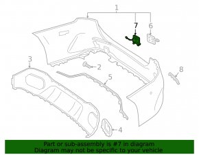 Mercedes A-class V177 19-22 rear bumper towing hook cap lower part, structure