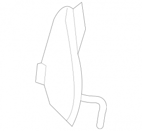 Front bumper tow hook plug Mercedes GLC 300/350e 16-19