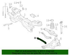 Rear left lower control arm Mazda CX-7 06-12
