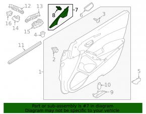 Side mirror plug front right Mazda 6 13-17