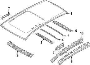 Metal roof for Mazda CX-90 2020-2026 with panoramic windows