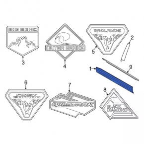 Door trim lower front left Ford Bronco Sport 21-25
